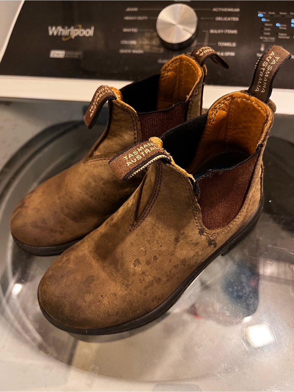 🍄‍🟫 Blundstone Kids Boots - Leather Slip-On Shoes, Size AU 12